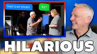 Garage sale at an Airbnb but the owner comes REACTION | OFFICE BLOKES REACT!!