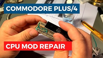 Commodore Plus/4 6510 CPU modification repair