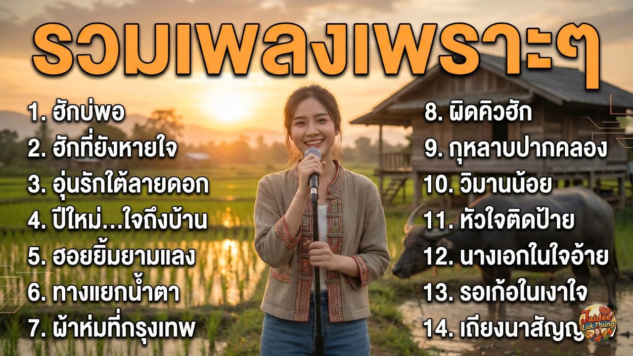 รวมเพลงลูกทุ่งความรัก เพราะๆ ฟังเพลินๆ สำหรับคนยังฮัก คิดถึงเงียบๆ ไม่มีโฆษณา | EP.2 ฮักบ่พอ