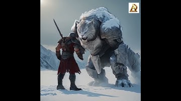 A fight between a warrior and a snow cat #animation #graphicanimation#aftereffects #ai#digitalart