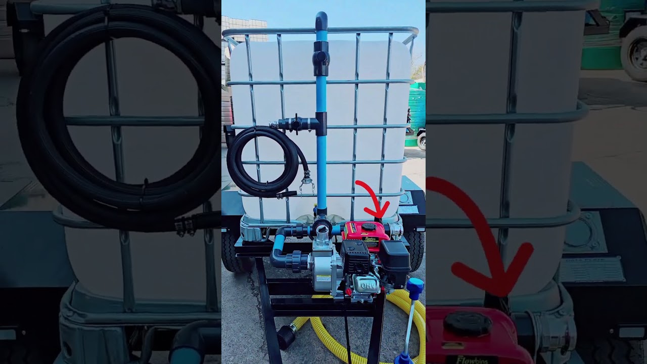 1000Lt Flowbin Water Bowser Trailer with a 2.8Bar pump ….