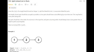 Leetcode daily challenge 725. Split Linked List in Parts in C++ in simpler way
