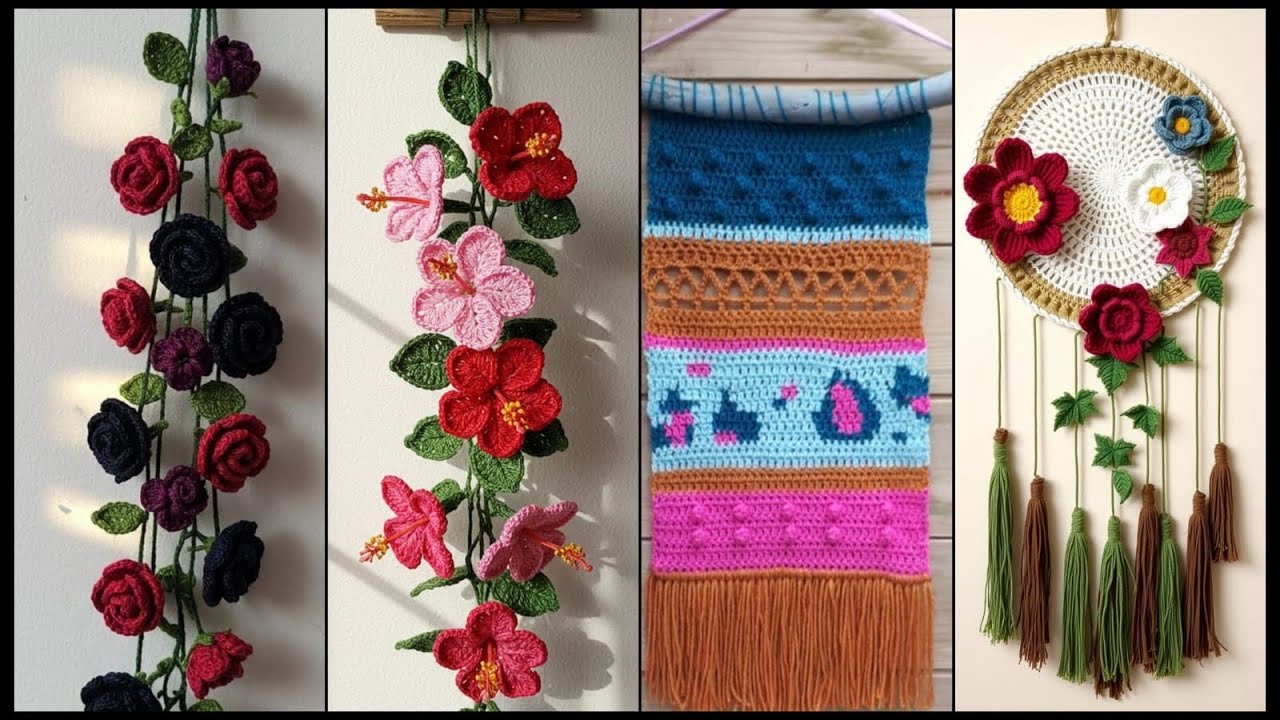 Superb stylish amazingly crochet pattern of wall hanging designs ideas