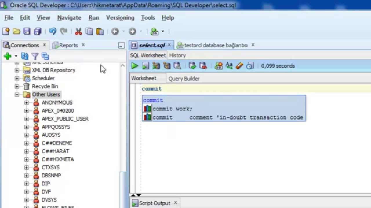 Oracle Database-12c SQL Komut Çeşitleri-4 (Ders-8)