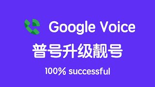 Google Voice普号升靓号，虚拟卡接码100%成功