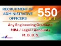 RECT. ADMINISTRATIVE OFFICERS #governmentjobs #directemployment #engineering #automobile #account