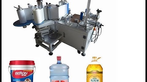 Semi automatic 10L 20L pails bucket tubs labeling machine
