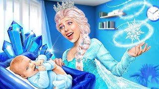 I Was Adopted by Elsa! How to Become Elsa! Frozen Makeover!
