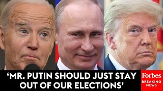 White House Reacts After Putin Says He'd Prefer Biden Win 2024 Election Over Trump