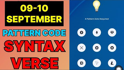 09 & 10 September Syntax Verse Daily Vault Pattern Code | Syntax Verse Quiz Answer 09 September |