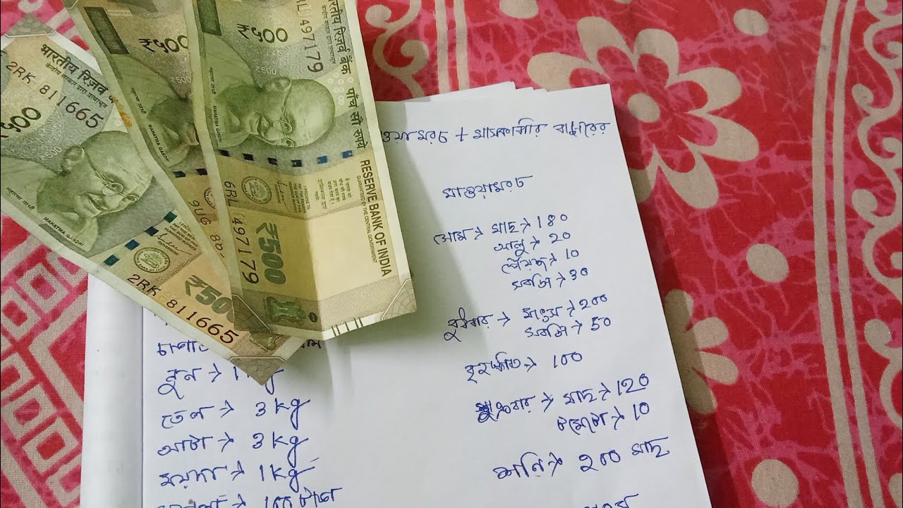 মধ্যবিত্ত পরিবারের জন্য (খাওয়া খরচ + মাসকাবারি বাজার) হিসাব✅