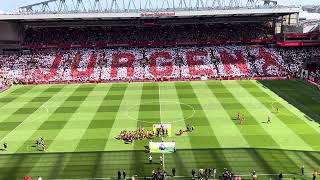 Jurgen Klopp final day mosaic with You’ll Never Walk Alone