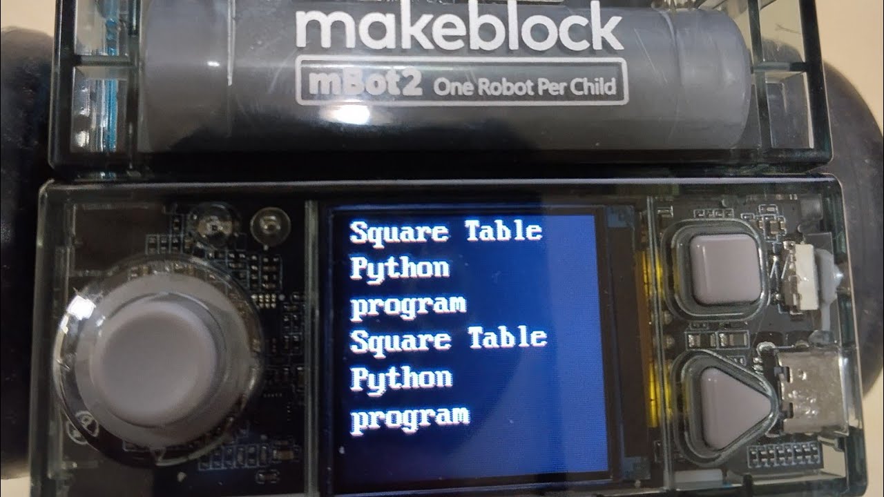 Python square table program m Bot2 - YouTube