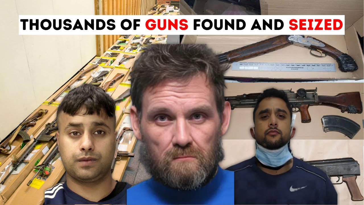 Крупнейшие случаи изъятия оружия в Великобритании в ходе полицейских рейдов (обнаружено спрятанно...