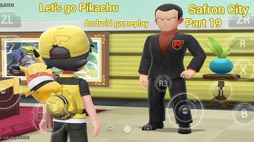 Giovanni Battle in Safron City | Full walkthrough | Part 19 | Lets Go Pikachu Android Gameplay |