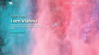 Happy Holi | Holi Wishes using HTML & CSS | 2023 screenshot 3
