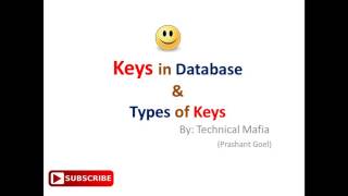 Database Keys & Types of keys in hindi (Simple Explain)