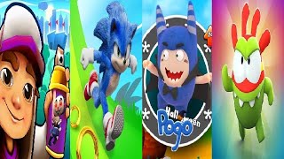 SONIC DASH VS Subway Surfers Space Station VS Oddbods Turbo Run  VS Om Nom Run Gameplay screenshot 3
