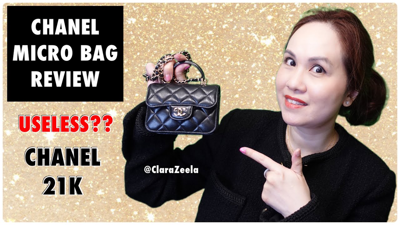 Chanel Micro Bag Review, Chanel 21K Flap Coin Purse with Chain