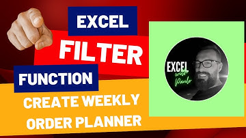 EXCEL: Filter Function + Weekly Schedule Planner