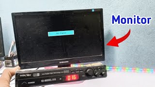 Monitor ko tv kaise banaen || How to connect monitor to set top box