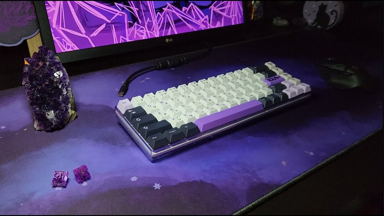 Modded CIY Tester 68 Sound Test - Jelly Purple (w/ Cherry PBT keycaps)