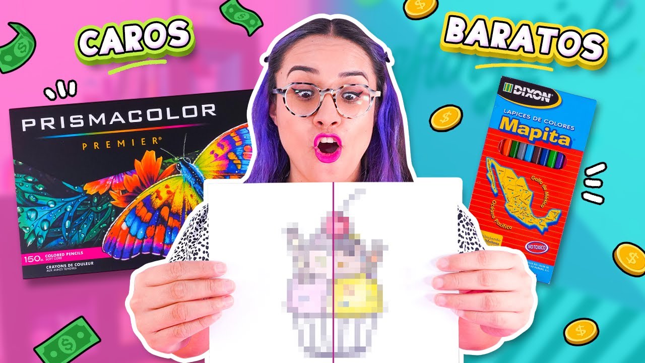 COLORES BARATOS VS CAROS 😱 ¿Cual es mejor? *Regreso a clases* 📒 - YouTube