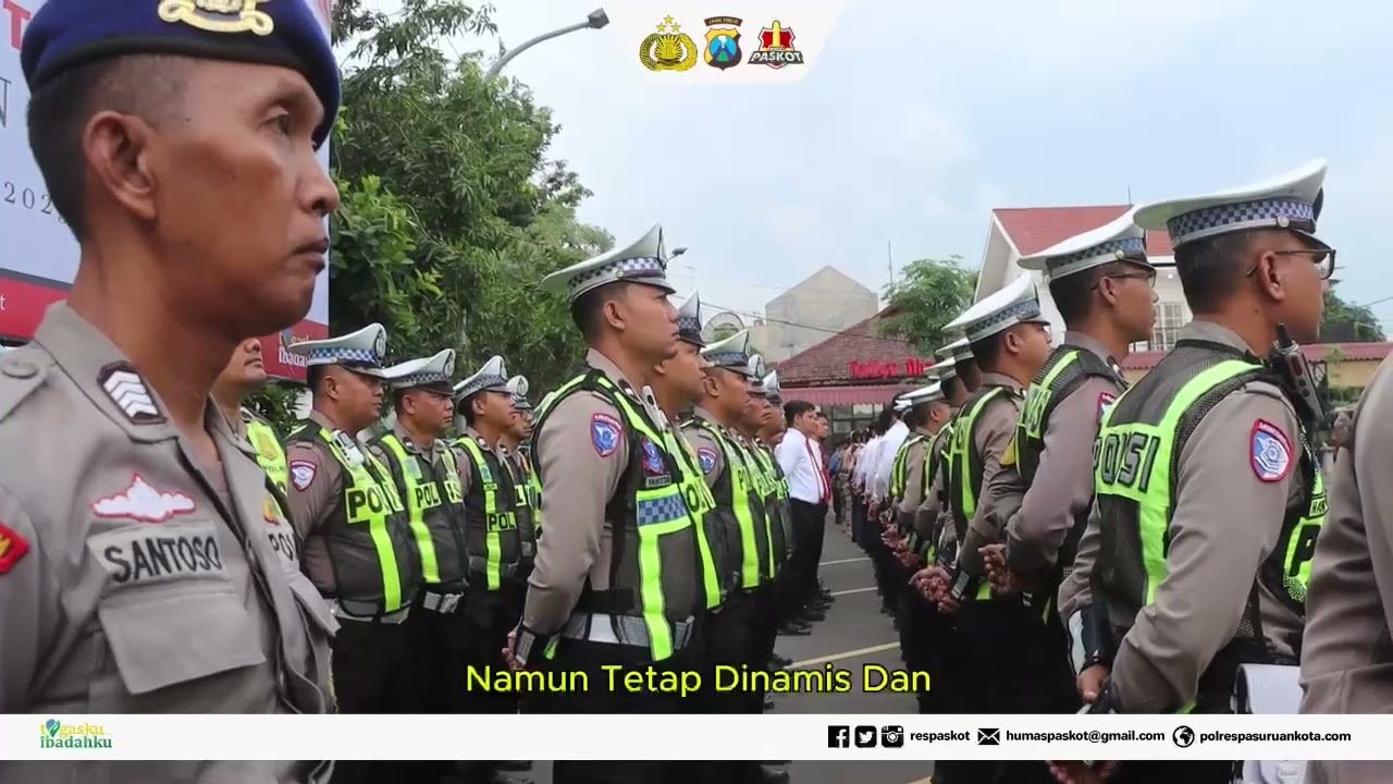 Polres Pasuruan Kota menyelenggarakan Apel Gabungan Operasi Lilin Semeru Polda Jatim 2025