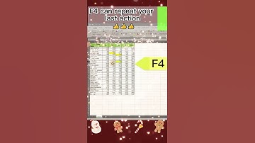 048 F4 can repeat your last action in excel #shorts #youtubeshorts