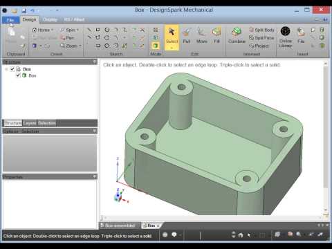 DesignSpark Mechanical. Box tutorial. Part 2. Export to STL