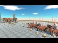 T-REX Squad Team in Sky vs Faction Army from ALL UNITS Animal Revolt Battle Simulator