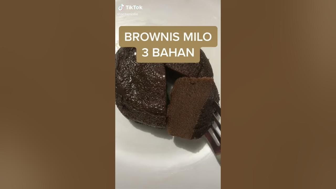 Brownies Milo cuma 3 bahan