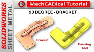 90 Degree - Bracket (Stamping Component) In SolidWorks Sheet Metal