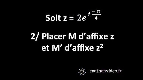 z = 2 exp(- i * pi/4) : 2/ Placer M d