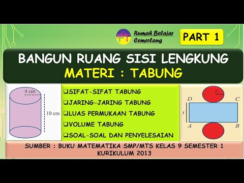 Bangun Ruang Sisi Lengkung Kelas 9 Tabung Youtube