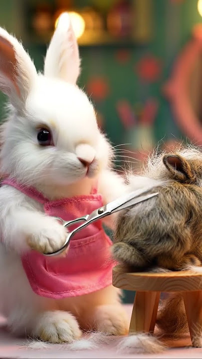 Fluffy Bunny Barber – The Cutest Rabbit Salon Ever! #aiart #aivideo #rabbit #aianimation #ai 🐇✂️✨