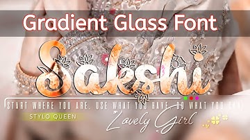 How to make New Photopea Gradient Glass font like pixelLeb Android || A K Photoshop