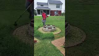 stalling old mower vs thick overgrown grass #helpingothers #backyard #lawnmowingbusiness #lawn