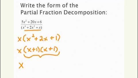 Pre-Calc 7.4a Partial Fraction Decomposition