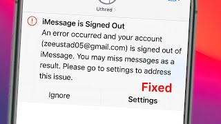 iMessage is signed out error | iMessage is signed out error waiting for activation | How Fix iOS 16