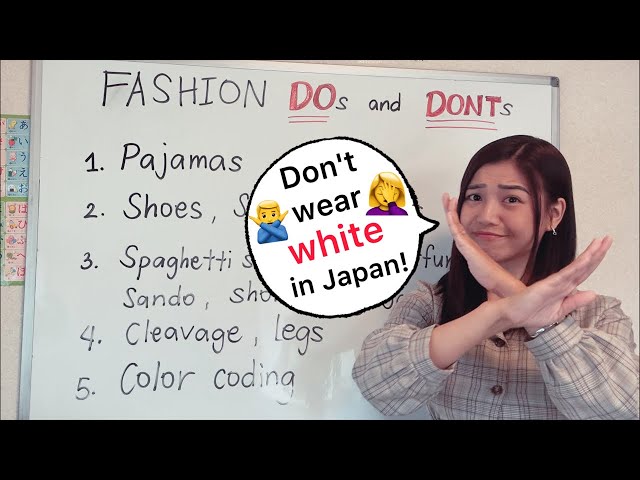 DON'T WEAR WHITE in Japan! Fashion Mistakes | Clothing Do's and Don'ts | Tagalog | Japanese Culture class=