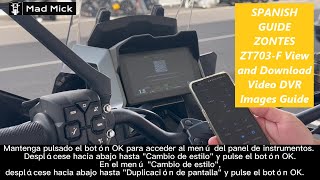 SPANISH GUIDE ZONTES ZT703 F View and Download Video DVR Images