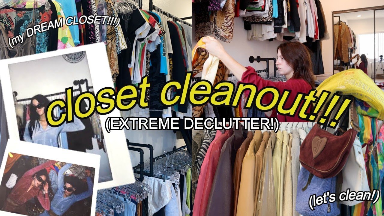 HUGE CLOSET CLEANOUT 2021 (extreme declutter) + building my DREAM ...