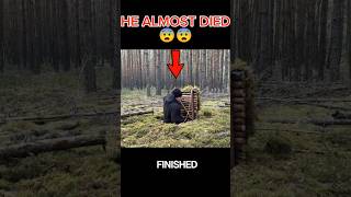 If He Failed to Finish This Camp, He Could Freeze to Death😨#camping #survival