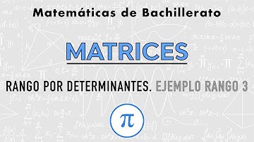 Rango de una matriz 3x3 con determinantes | Ejemplo: Rango 3