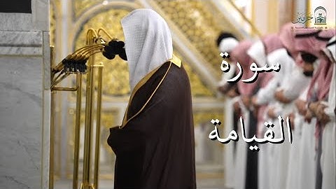 سورة القيامة | المصحف الصوتي والمرئي من صلاتي التراويح والتهجد بالمسجد النبوي لعام 1446هـ.