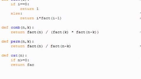 Combinatorics in Python