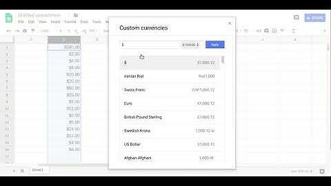 remove and add any currency sign in Google Spreadsheets data!