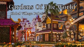 Gardens of the World Walking Tour At Global Village Dubai 2026 [8K] | A Colourful Night🌸🪻 #trending screenshot 5