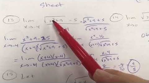 Calculus Limits Quiz #2 Review Video